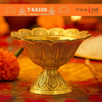 CraftVatika Brass Traditional Devdas Puja Lamp For Decor | Grocsy