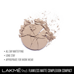 Lakme 9 To 5 Powerplay Matte Compact - Apricot | Grocsy