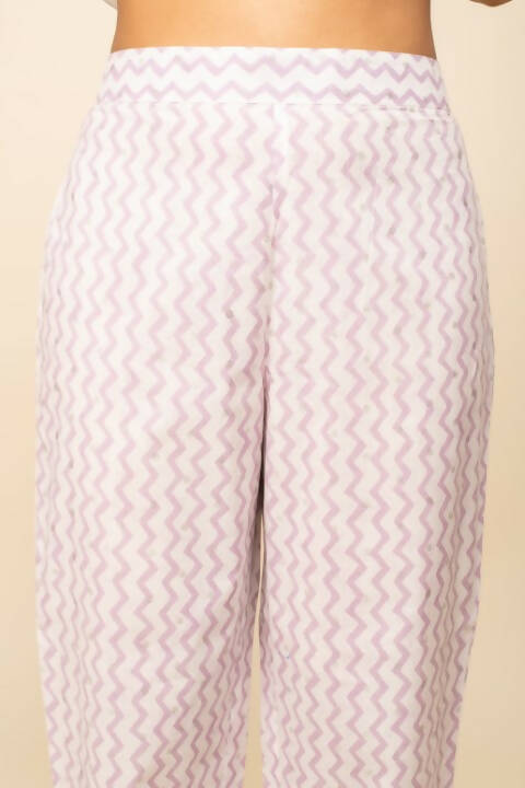 FIORRA Women's White Cotton A-Line Kurta Pant With Dupatta | Grocsy