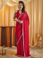kasee Embellished Beads and Stones Silk Blend Saree | Grocsy