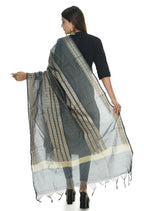 Mominos Fashion Moeza Handloom Cotton Grey Dupatta For Women | Grocsy