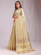Shree Shyam Fashion Organza Gold Saree | Grocsy