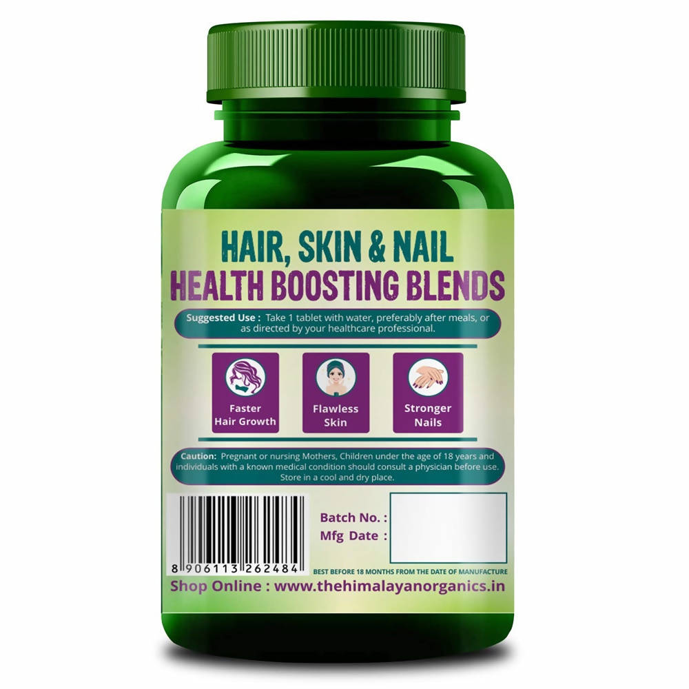 Himalayan Organics Biotin 10000 Mcg with Keratin + Piperine Tablets | Grocsy