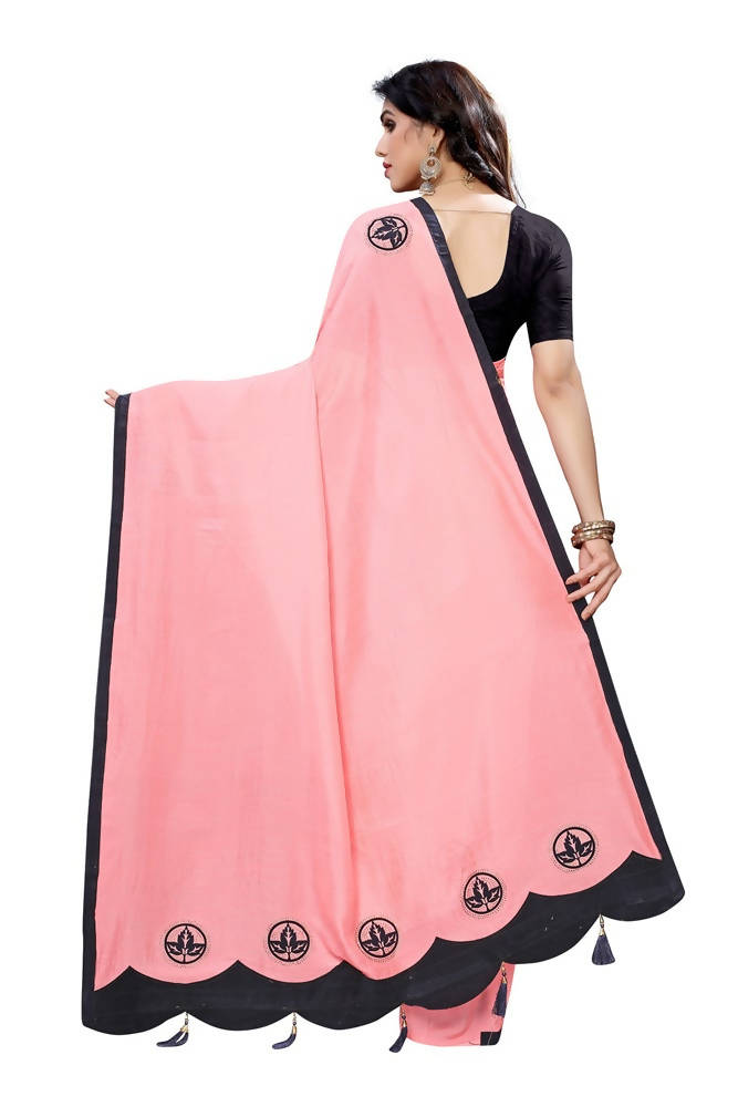 Vamika Designer Peach Dola Silk Saree | Grocsy