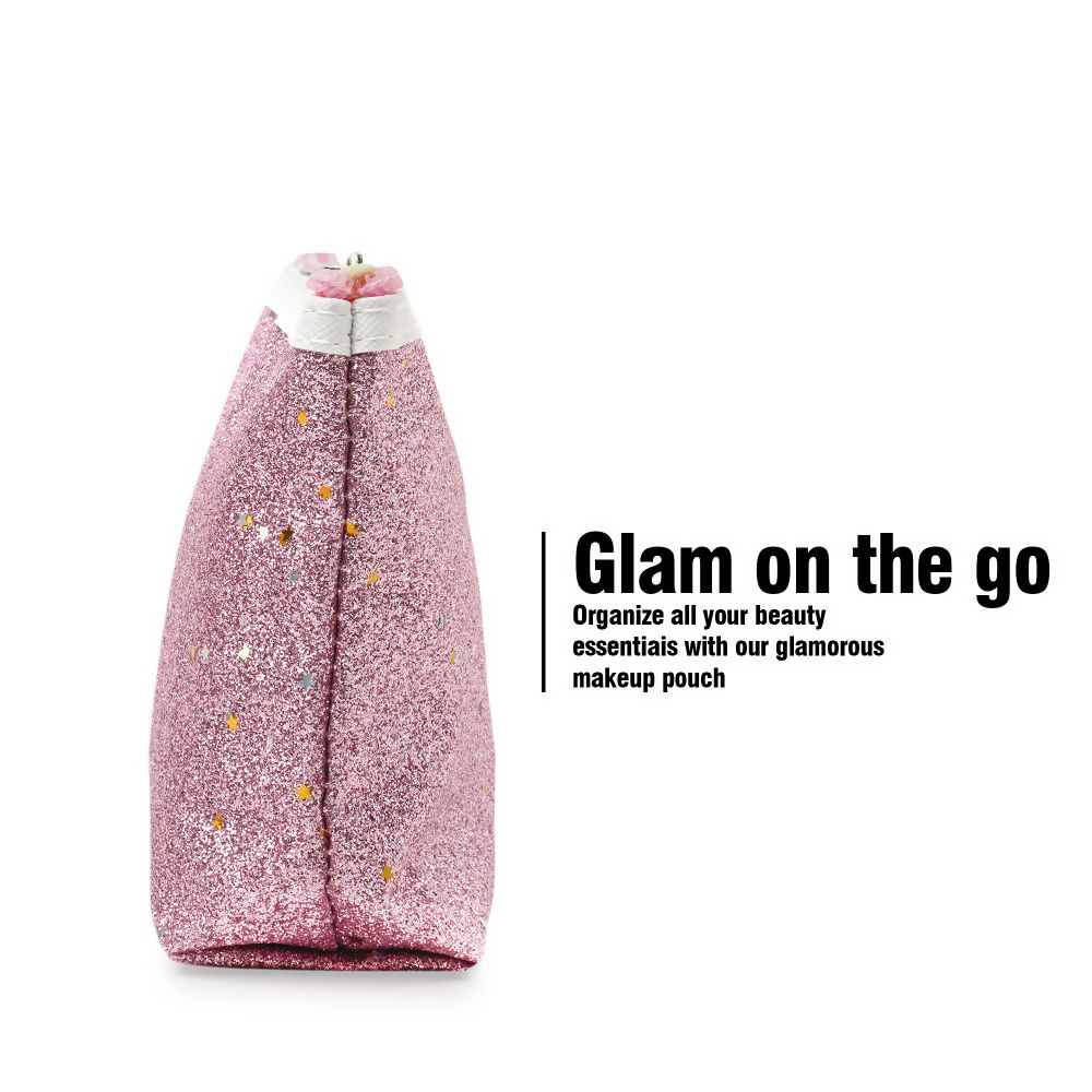 Bronson Professional Glitter Bling Mini Makeup Travel Pouch Kit | Grocsy