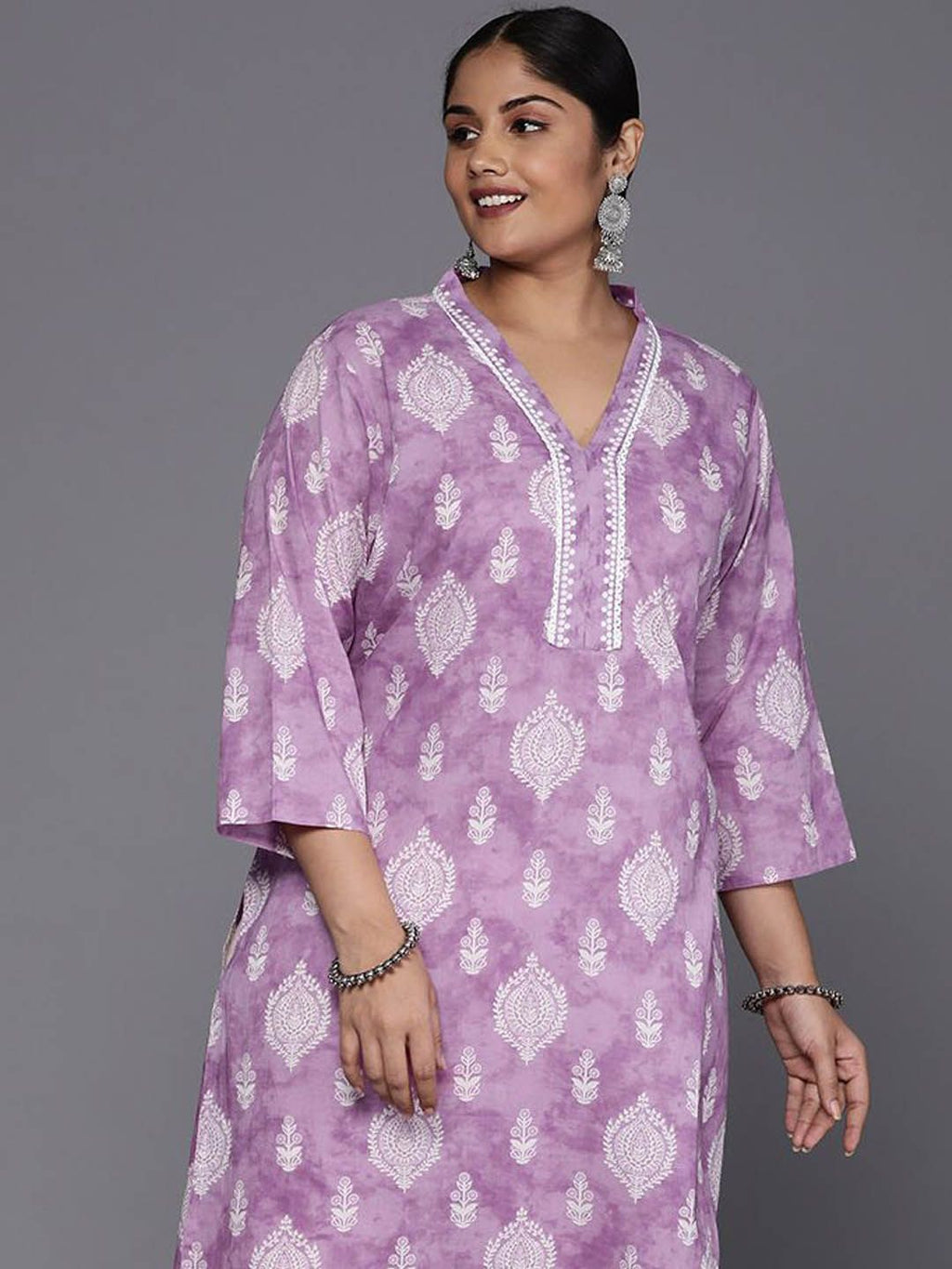 Sztori Ethnic Motifs Printed Regular Cotton Straight Kurta | Grocsy