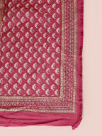 Miravan Women Plus Size Pink Straight Floral Printed Kurta & Palazzo With Dupatta | Grocsy