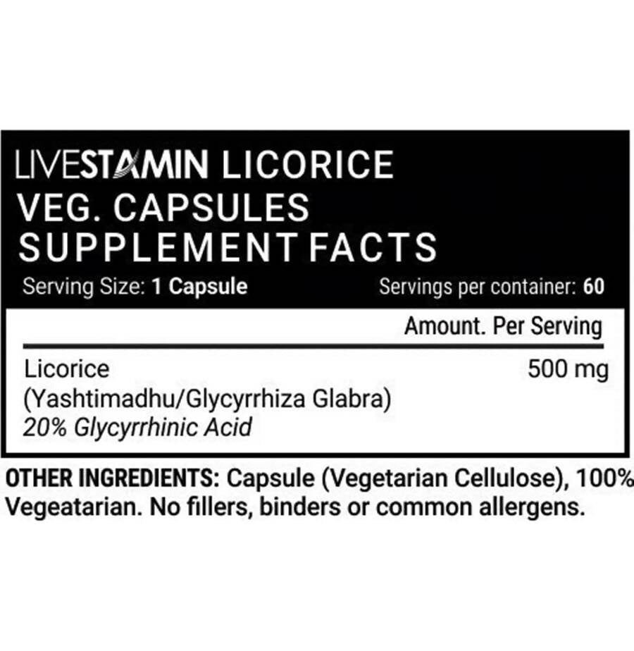 Livestamin Licorice Capsules | Grocsy