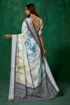 Joban Fashion Dola Silk With Zari Border Shaded Multi Color Work Saree | Grocsy
