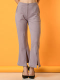 Myshka Women's Lavender Flared Party Trouser | Grocsy
