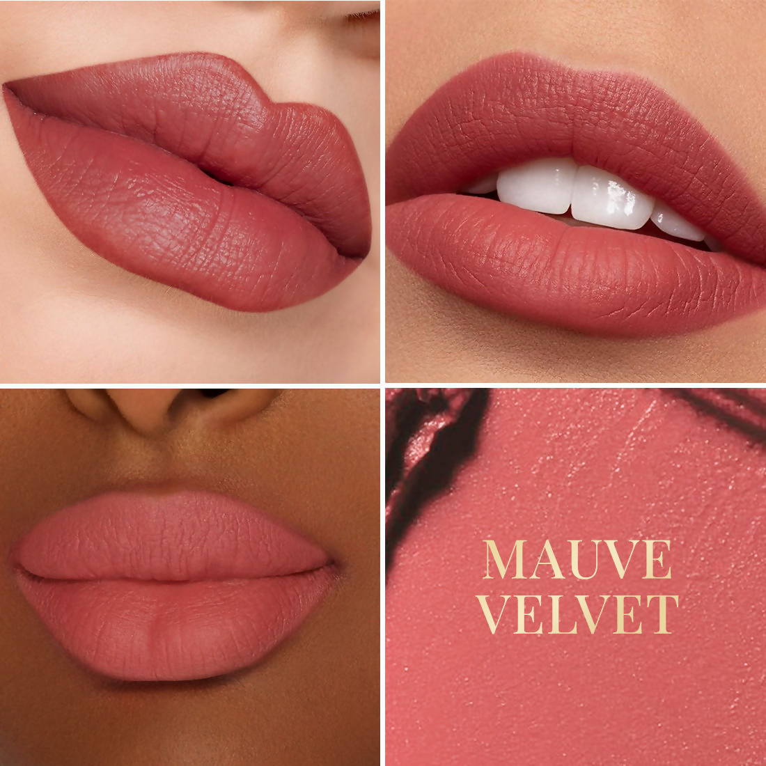 mCaffeine Shades Creamy Matte Kiss Bullet Lipstick Moisturizing Lightweight - Mauve Velvet | Grocsy