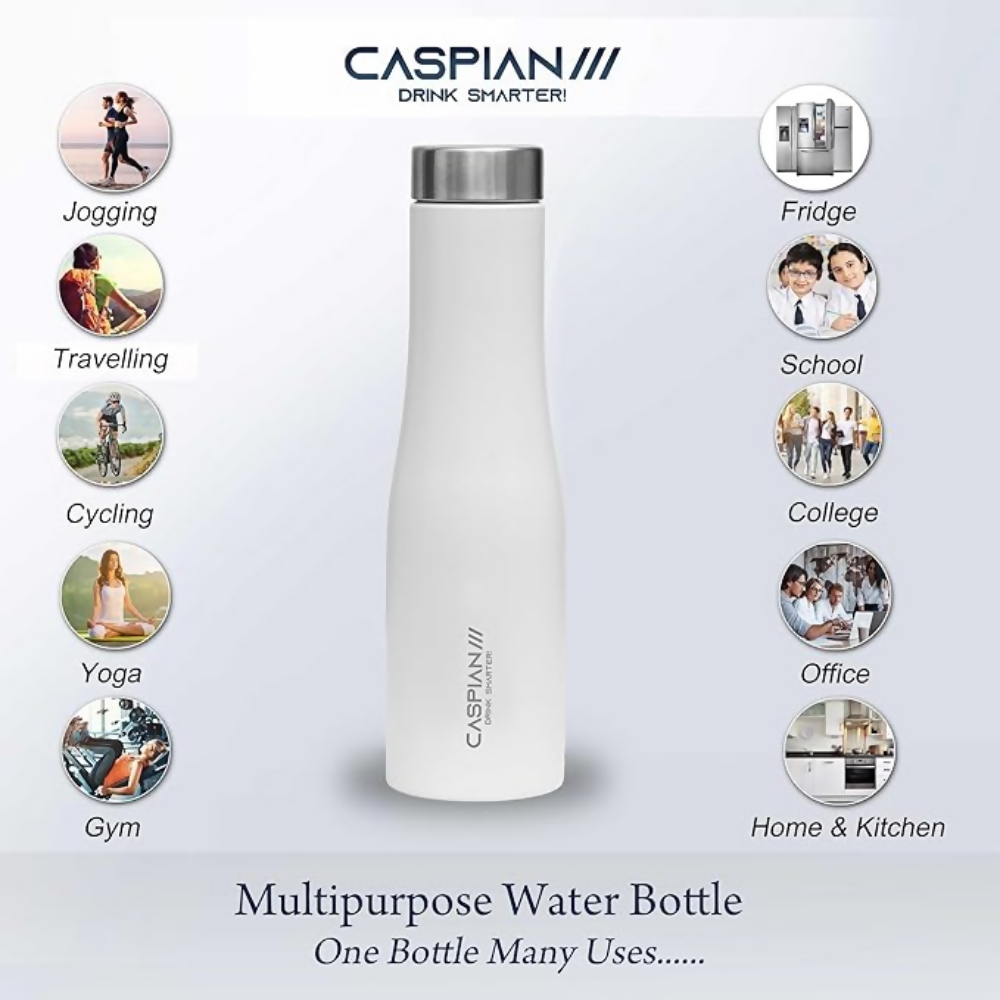 CASPIAN /// Aqua Stainless Steel Water Bottle | Grocsy