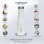 CASPIAN /// Aqua Stainless Steel Water Bottle | Grocsy
