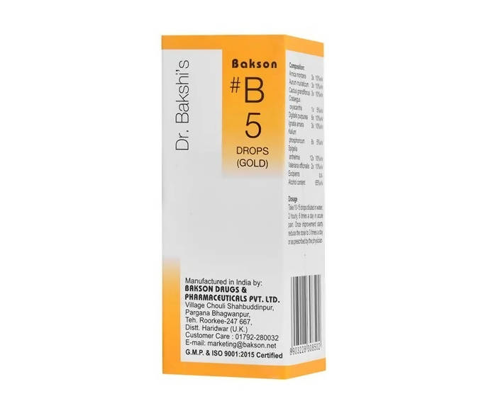 Bakson's Homeopathy B5 Drops (Gold) | Grocsy