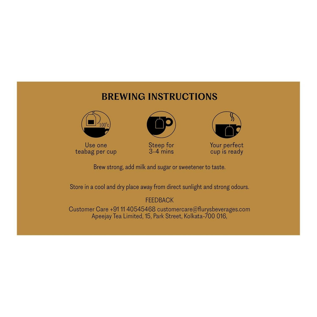 Flurys Distinctive English Breakfast Black Tea Bags | Grocsy
