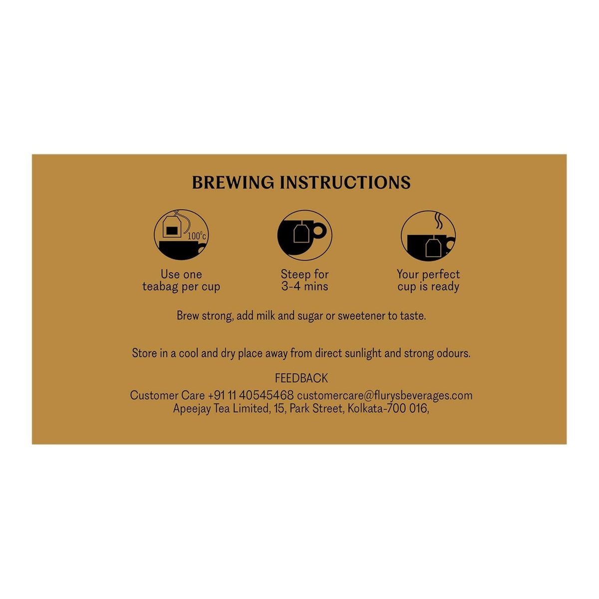 Flurys Distinctive English Breakfast Black Tea Bags | Grocsy