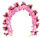 Pink Flower Hair Gajra | Grocsy