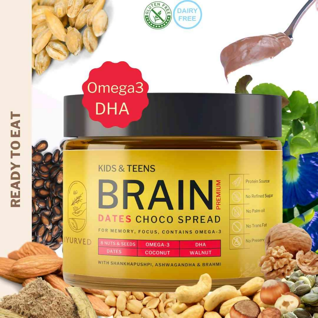 Iyurved Kids & Teens Brain Premium Dates Choco Spread | Grocsy