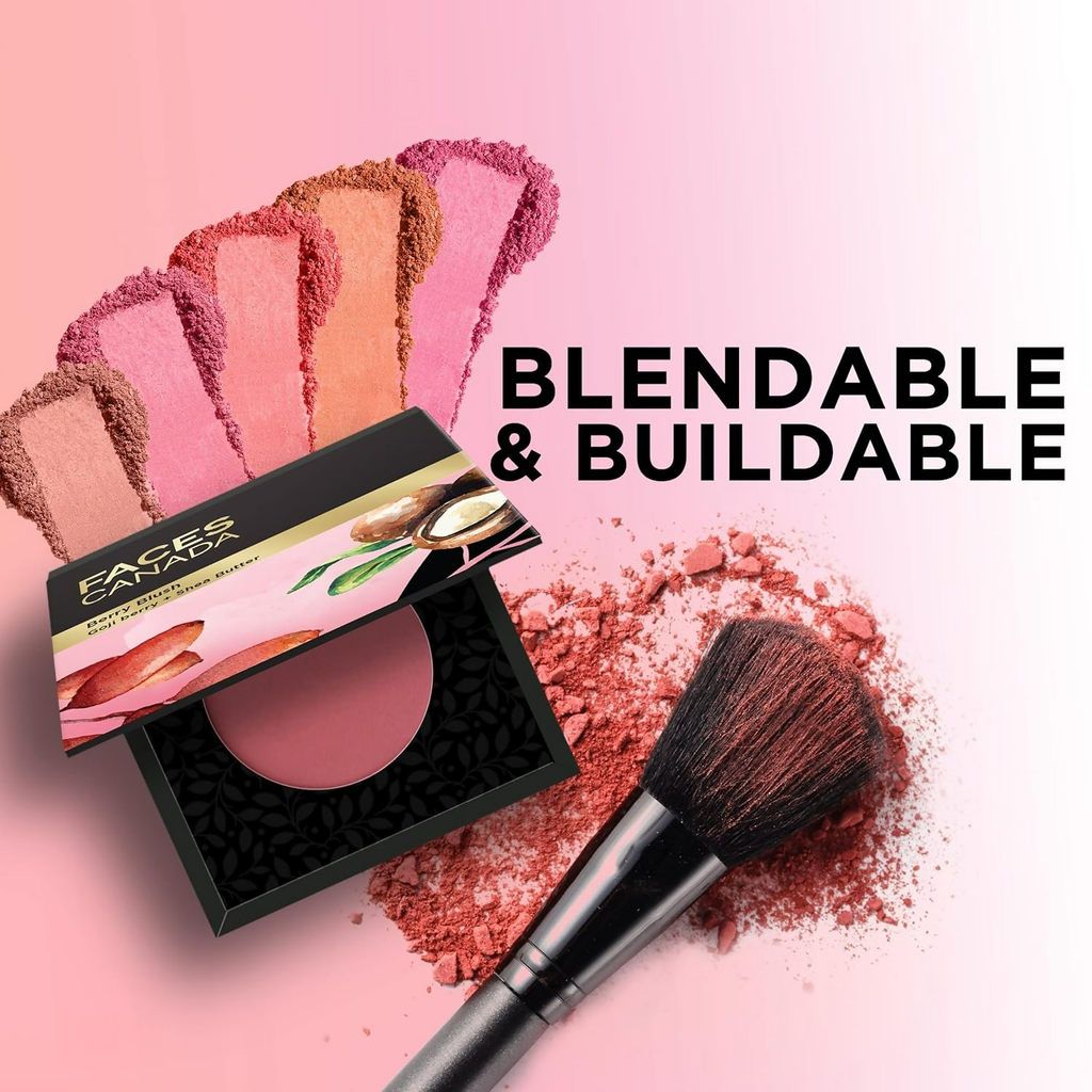 Faces Canada Berry Blush Powder With Goji Berry Oil & Shea Butter | Grocsy