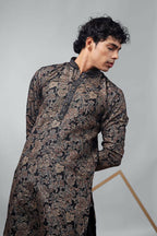 Black Modal Designer Printed Kurta Set - Mahotsav | Grocsy