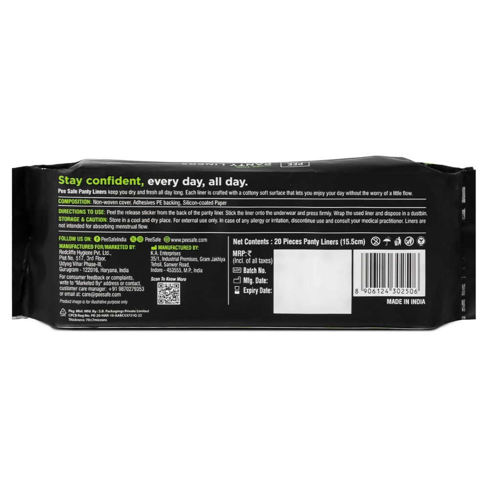 Pee Safe Panty Liners For Women (Small Size) | Grocsy