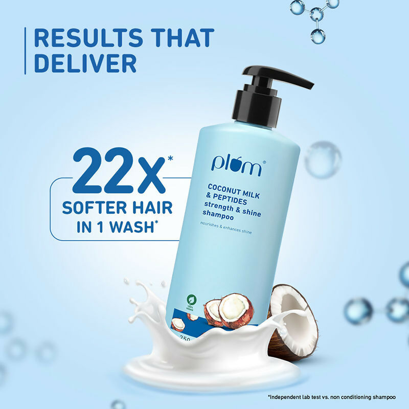 Plum Coconut Milk & Peptides Shampoo For Soft, Shiny Hair | Grocsy