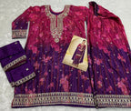 Anaita Purple Chinon Silk Readymade Suit with Sequence Work | Grocsy