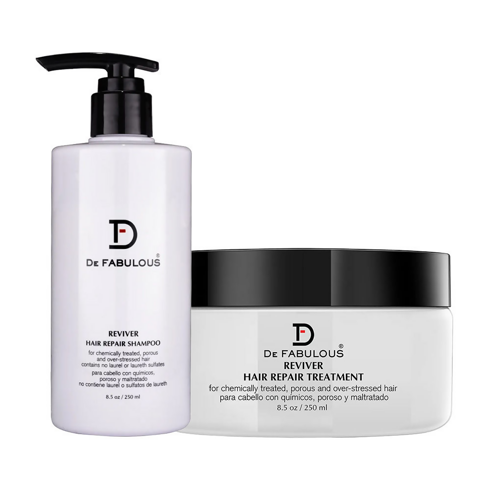 De Fabulous Reviver Hair Repair Shampoo + Treatment Combo | Grocsy