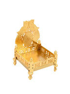 CraftVatika Gold-Toned Singhasan Chowkie | Grocsy