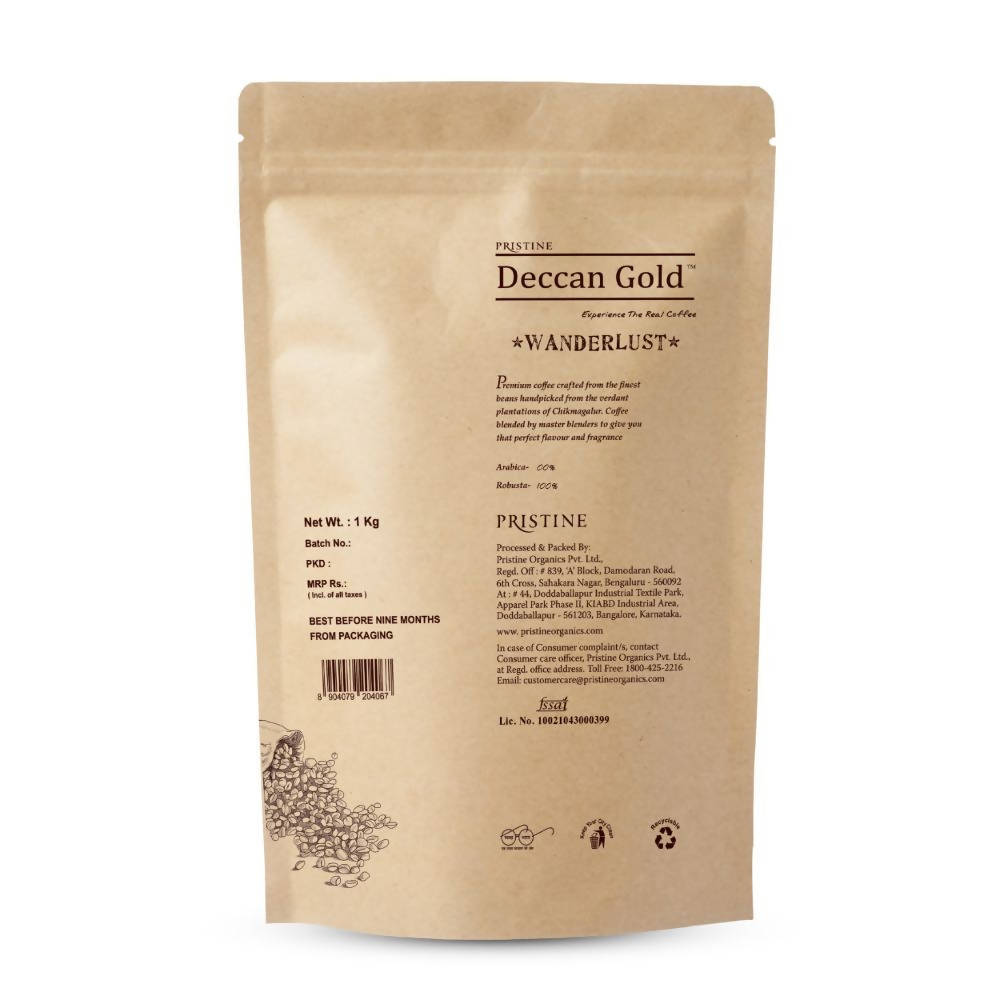 Pristine Deccan Gold Wanderlust Coffee Beans | Grocsy