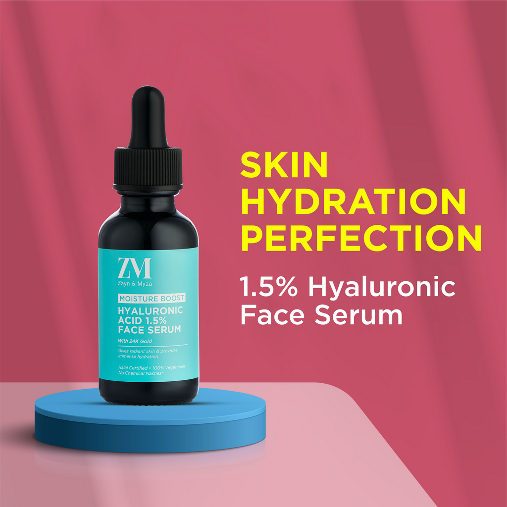 Zayn & Myza Hyaluronic Acid 1.5% & 24K Gold Face Serum | Grocsy
