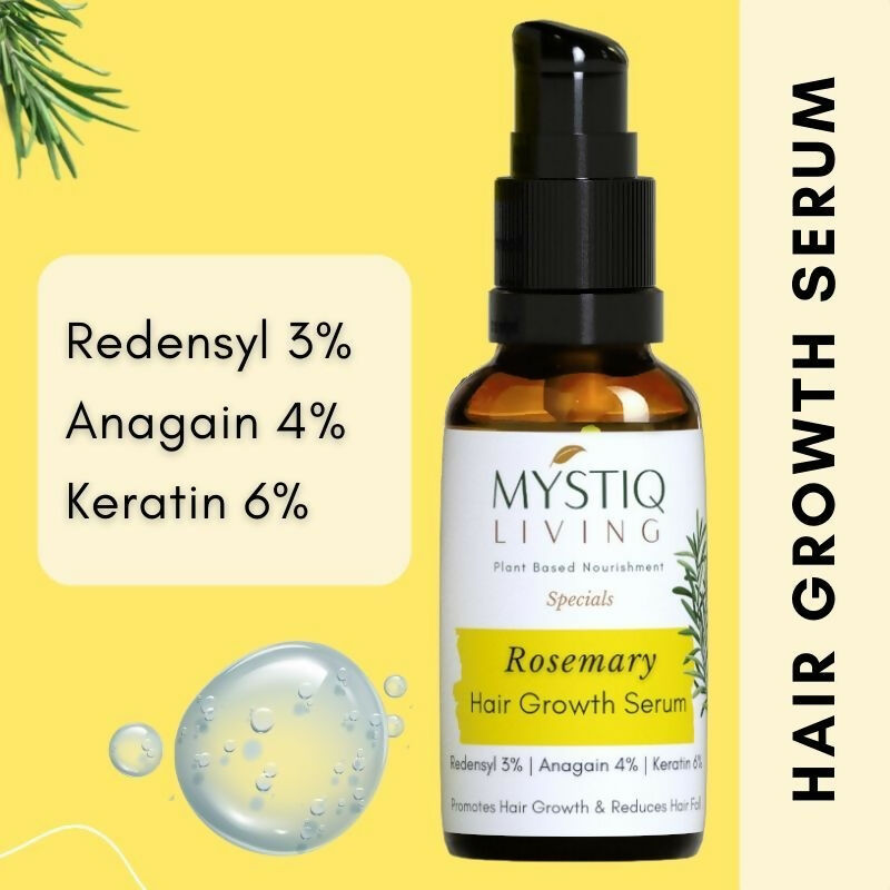 Mystiq Living Rosemary Hair Growth Serum | Grocsy