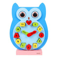 Matoyi Wooden Colorful Owl Clock With Magnetic Blocks | Grocsy