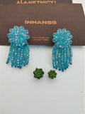 Inhanns Handmade Crystal Water Fall Earrings - Short - Sky Blue | Grocsy