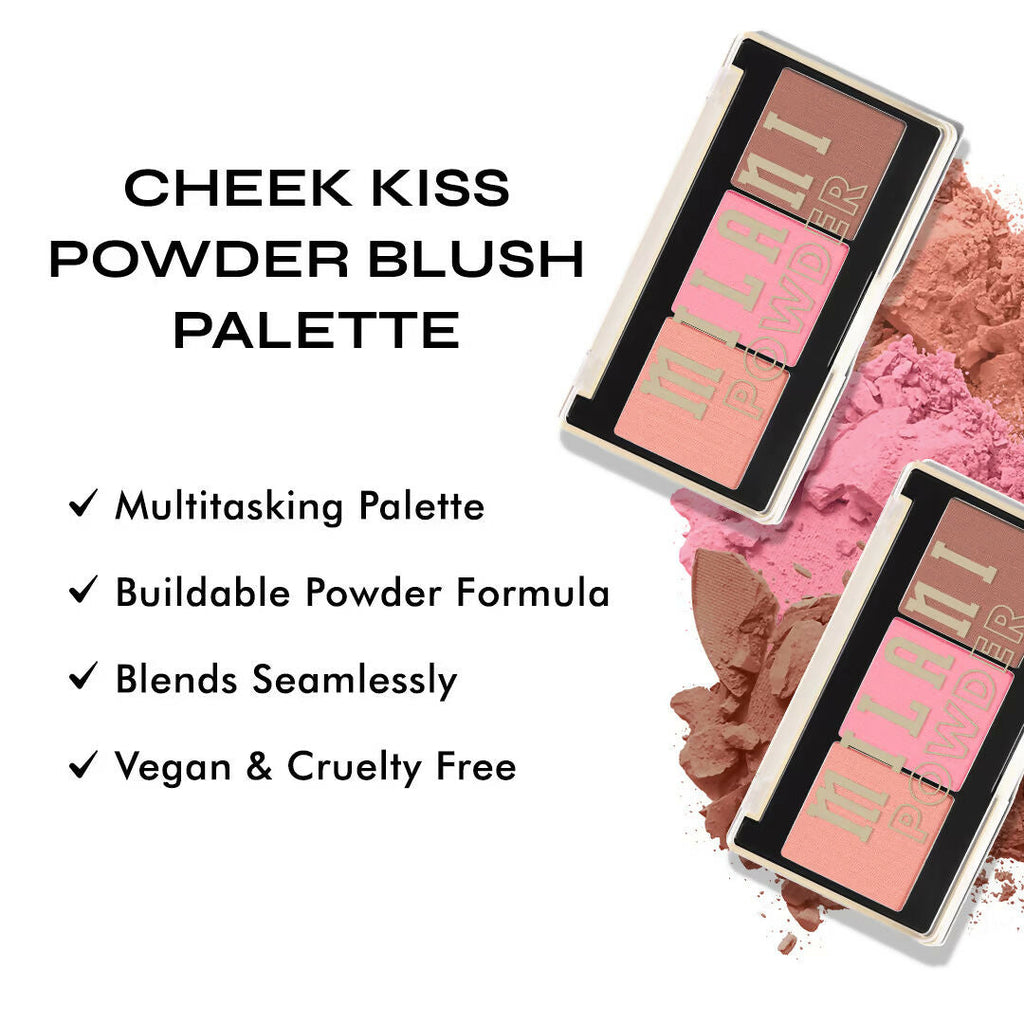 Milani Cheek Kiss Powder Blush Palette - Golden Hour Glow | Grocsy