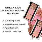 Milani Cheek Kiss Powder Blush Palette - Golden Hour Glow | Grocsy