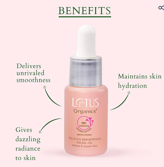 Lotus Organics+ Precious Brightening Facial Oil | Grocsy