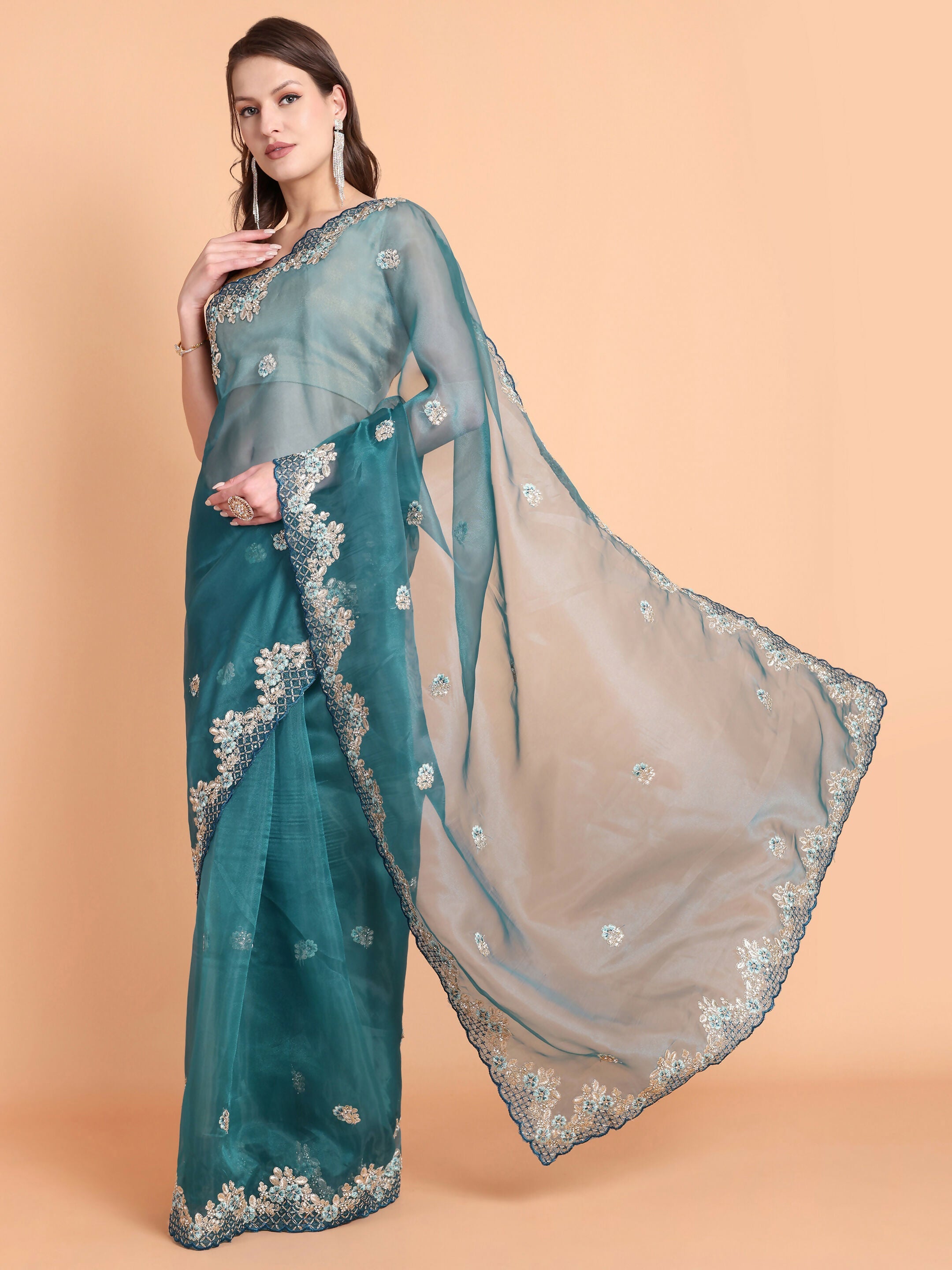 Vamsee Meera Rama Georgette Saree | Grocsy