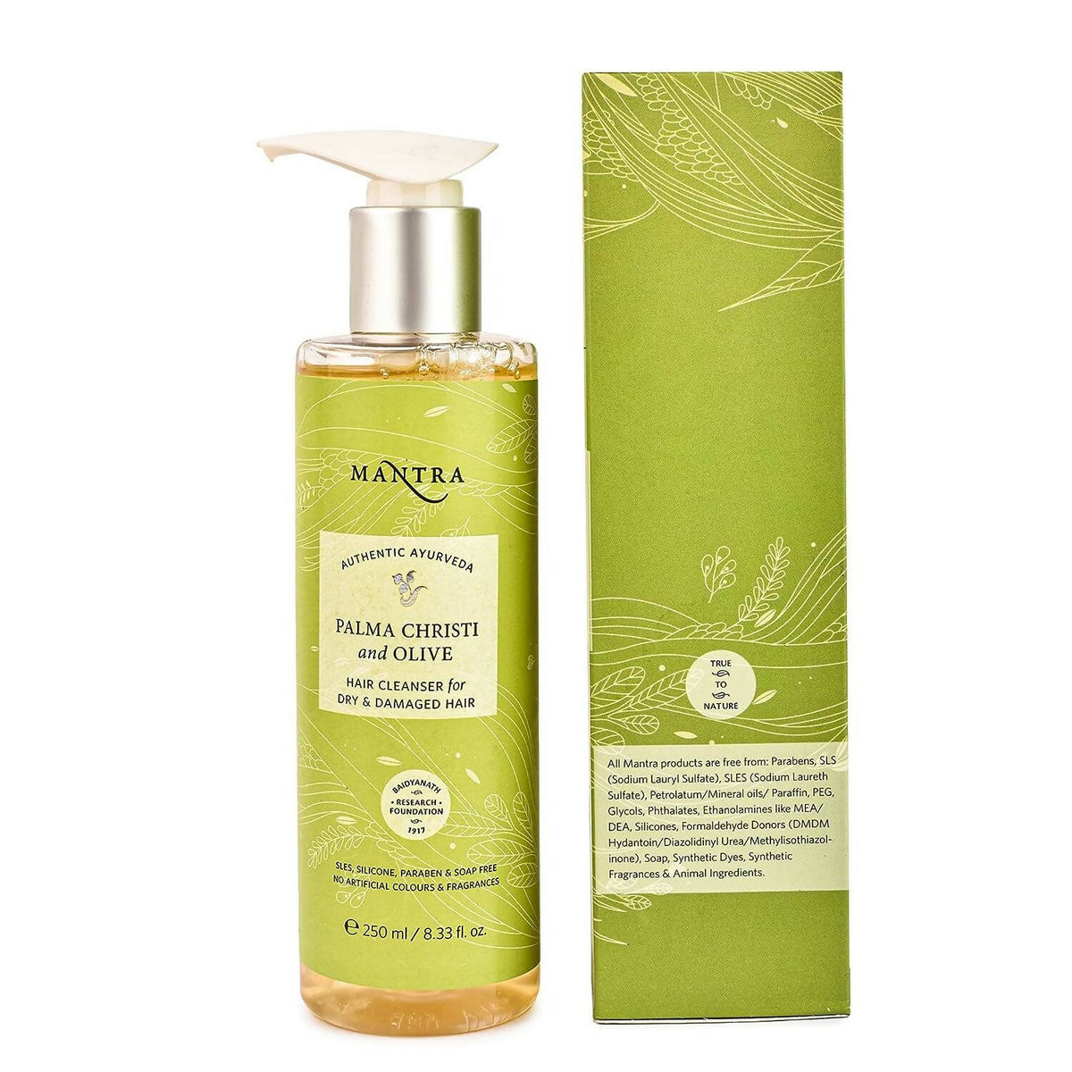 Mantra Herbal Palma Christi and Olive Hair Cleanser For Dry & Damaged Hair | Grocsy