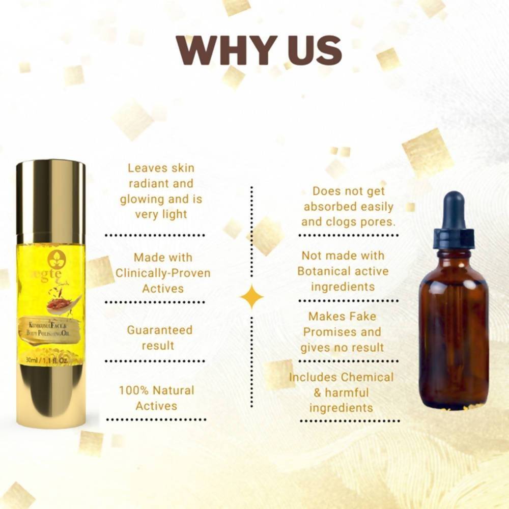 Aegte Ultra Luxurious Kumkuma Face & Body Polishing Oil | Grocsy