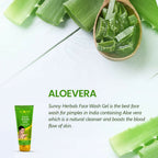 Sunny Herbals Face Wash Gel with Aloevera, Calendula, Neem & Tulsi | Grocsy