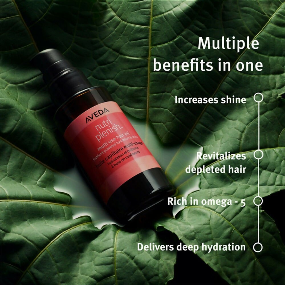 Aveda Nutriplenish Multi-Use Hair Oil For Dry & Frizzy Hair with Rosemary Extract | Grocsy