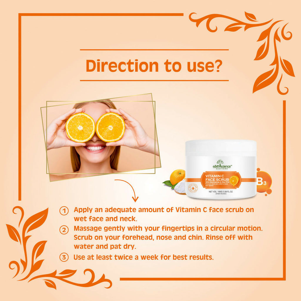 Earth Science Ayurveda Vitamin C Face Scrub | Grocsy