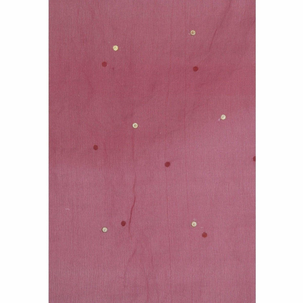 A R Silk Women's Stone Work Orgenza Cotton Mehroon Dupattas and Chunnis | Grocsy