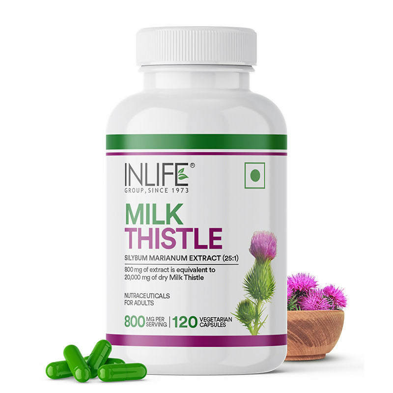 Inlife Milk Thistle Extract 800mg Capsules | Grocsy