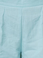 Women Republic Light Blue Cotton Kurta Set | Grocsy