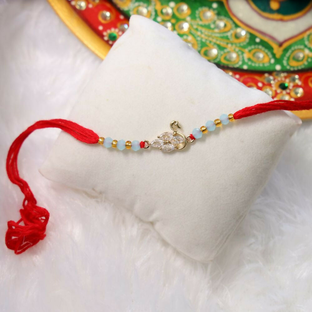 Indianvibez Ad Stone Fancy Rakhi | Grocsy