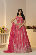 Kesar Fab Pink Jimmy Choo Hand_Woven Lehenga | Grocsy