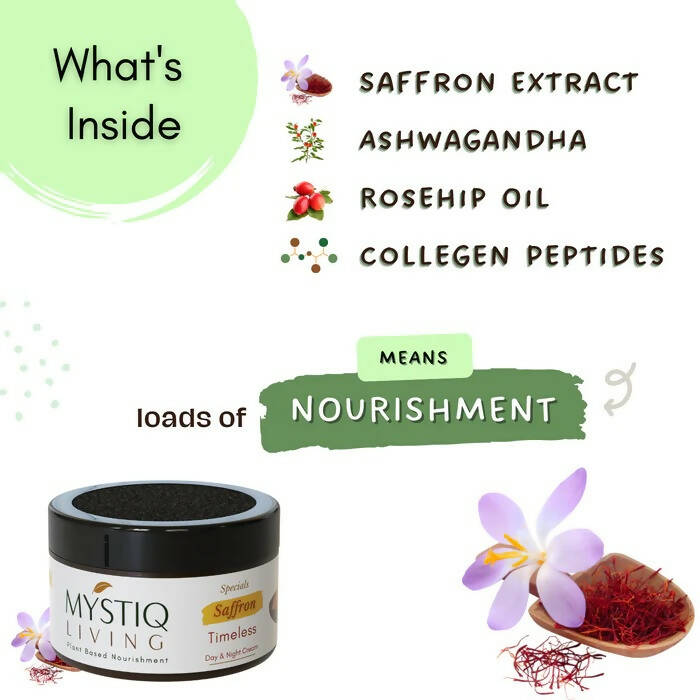 Mystiq Living Specials Timeless - Saffron Anti Aging Cream | Grocsy