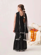 Joban Fashion Girl's Black Color Sharara Set | Grocsy